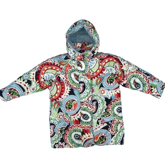 Hanna Andersson Other - Hanna Andersson SIZE 120 6 7 Paisley White Blue Red Yellow Jacket Coat
